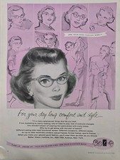 1956 Better Vision Institute Women's Eyeglasses glasses vintage art Ad  picture