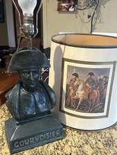VTG Napoleon Bonaparte Bust Courvoisier Conac Advertising Table Lamp Conversion picture