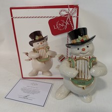 Lenox 2020 Snowy Harpist Snowman Figurine Irish Lyre Annual Frosty Christmas NEW picture