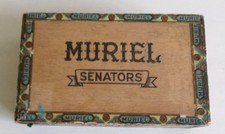 Vintage Wooden Muriel Senators Cigar Box picture