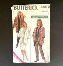 Vtg 1980s Butterick 5867 Sewing Pattern Misses Jacket Pants Skirt Sizes 14-16-18 picture