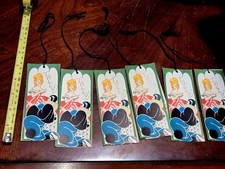 SIX RARE VINAGE ART DECO 1920'S BRIDGE TALLY CARDS AMERICAN COLORTYPE CHICAGO picture