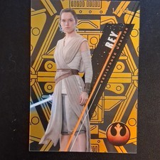 2016 Topps Star Wars High Tek Gold Rainbow Foil Parallel SW-75 - Rey 14/50 picture