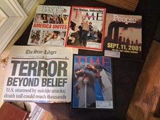September 11, 2001 newspaper and magazines lot Of 5 Items picture