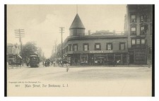 Far Rockaway New York Main Street Standard Postcard picture