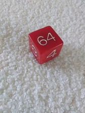Vintage Cherry Red Bakelite Catalin Backgammon Doubling Dice MINT  picture