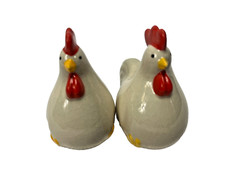 Pair of Chicken Salt & Pepper Shakers - White picture