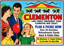 Vintage Clementon Lake Family Amusement Park Ad Magnet - Clementon, New Jersey picture