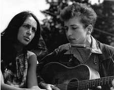 Bob Dylan And Joan Baez Black And White 4x6 Picture Celebrity Print picture