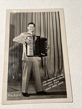 Vintage Real Photo Postcard Rppc Lawrence Welk Accordion Big Band Orchestra picture