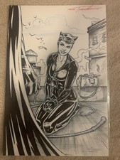 Catwoman Original Art  (7x10.5) Vinnie Tartamella SIGNED *see description* picture