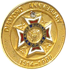 VFW Ladies Auxiliary Diamond Anniversary (75 Years) 1914-1989 (.75