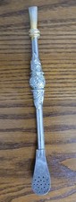 Antique Bombilla Yerba Mate Tea Straw  Argentina Alpaca picture