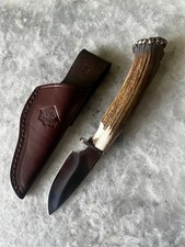 Puma Antler Drop Point 809029 Stag Handle Knife W/ Sheath NOS/NIB picture