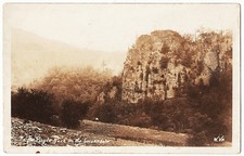 real photo Smoke Hole Canyon WV Pendleton County - The Eagle Rock 1930s pc RPPC picture