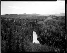 Chitina Alaska Kuskalana Bridge Copper River 1982 Mountain Gorge River picture