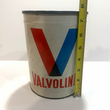 Vintage 1950s 5 Pound Valvoline Grease Can, half full picture
