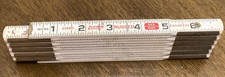 Vintage Lufkin Two Way Red End Folding Wood Tape Measure Ruler - #1066D  72” picture