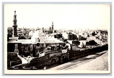 Panoramic View Of Cairo Egypt Skyline Postcard, Jordan Stamp To California picture