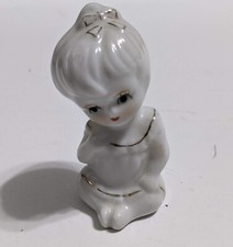 Porcelain Figurine Little Girl Vintage Porcelain Figurine picture