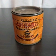 Vintage Chi-Namel The Ohio Varnish Company Advertising Metal Can Full Bog Oak picture