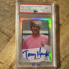 2022 Zerocool Jackass Tony Hawk Signatures Holo Auto 67/100 PSA 9 MINT RARE picture