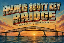 Francis Scott Key Bridge MARYLAND MODERN Postcard Large Letter 4x6 C714 picture