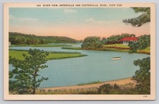 Osterville and Centerville Cape Cod MA Massachusetts River View Postcard picture