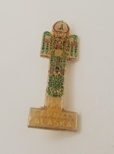 Saxman Native Village Alaska Collectible Souvenir Totem Pole Lapel Hat Pin picture
