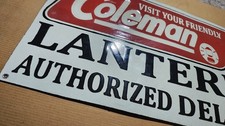Porcelain Coleman Enamel Sign Size 18