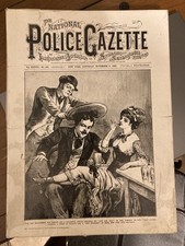 Vintage 1880's Police Gazette 6 Complete Issues With Original Box picture