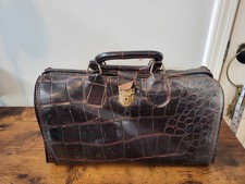 Vintage / Antique UpJohn Genuine Cowhide Doctor's Pharmaceutical Bag W/ Contents picture