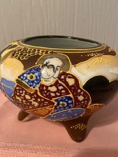 Vtg Japanese Porcelain Handpainted Bowl Elephant Head Mark Oriental 5”D 3.5”T picture