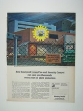 Vintage Honeywell 1 Man Fire Security Control Advertisement Print 1967 picture