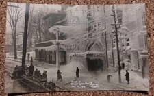 VINTAGE REAL PHOTO POSTCARD - THE OPERA HOUSE FIRE AT BANGOR, MAINE JAN 15, 1914 picture