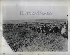 1942 Press Photo First A.E.F over flat country in Fliery-Richecourt, France. picture