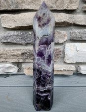 Chevron Amethyst Tower Dream Large Big Tall Crystal Chakra Gemstone Point Reiki picture