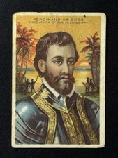1911 T68 Men / Heroes of History, Pan Handle Scrap Tobacco - Ferdinand de Soto￼ picture