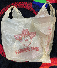 Vintage Farmer Jack Grocery Bag Plastic Advertising Midwest Supermarket Store picture