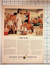 1944 Universal Match Ad Ancient Egypt History of Fire Gideon Grobe St Louis picture