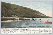 Vintage 1906 Glen Haven Skaneateles Lake NY Postcard with Rowboat & Cows picture