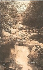RPPC Stony Creek New York Creek Scene at Jay Woodward's early 1900s picture