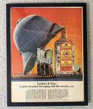 1964 Gordon’s London Dry Gin Framed Vintage Ad Print 10x13 Bar Wall Art picture