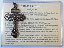 Pardon Crucifix Cross Gunmetal Finish 2 1/4