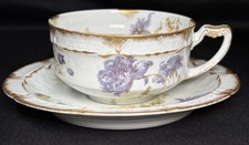 ATQ Haviland & Co. Limoges J.W. Putts & Co. Baltimore MD Teacup & Saucer c1900 picture