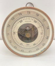 Vtg Taylor Instrument Co USA Brass Maritime Ship Barometer Nautical Wall Decor picture