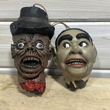 Lot Of 2 HALLOWEEN NIGHTVIEW SEASONS LATEX SHRUNKEN SEVERED HEAD PROP 7