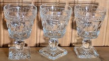 Vintage Indiana Glass Park Lane Small Wine Goblets Cordial Sherry Glasses x3 picture
