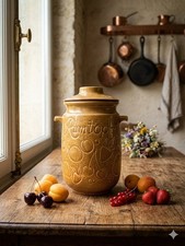 Vintage West Germany Scheurich Rumtopf Ceramic Lidded Crock Pot Jar 204-28... picture