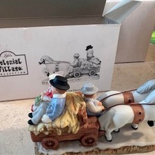vintage 1987 Lefton Colonial Village The Horse-Drawn Hayride #06456 (u15) picture